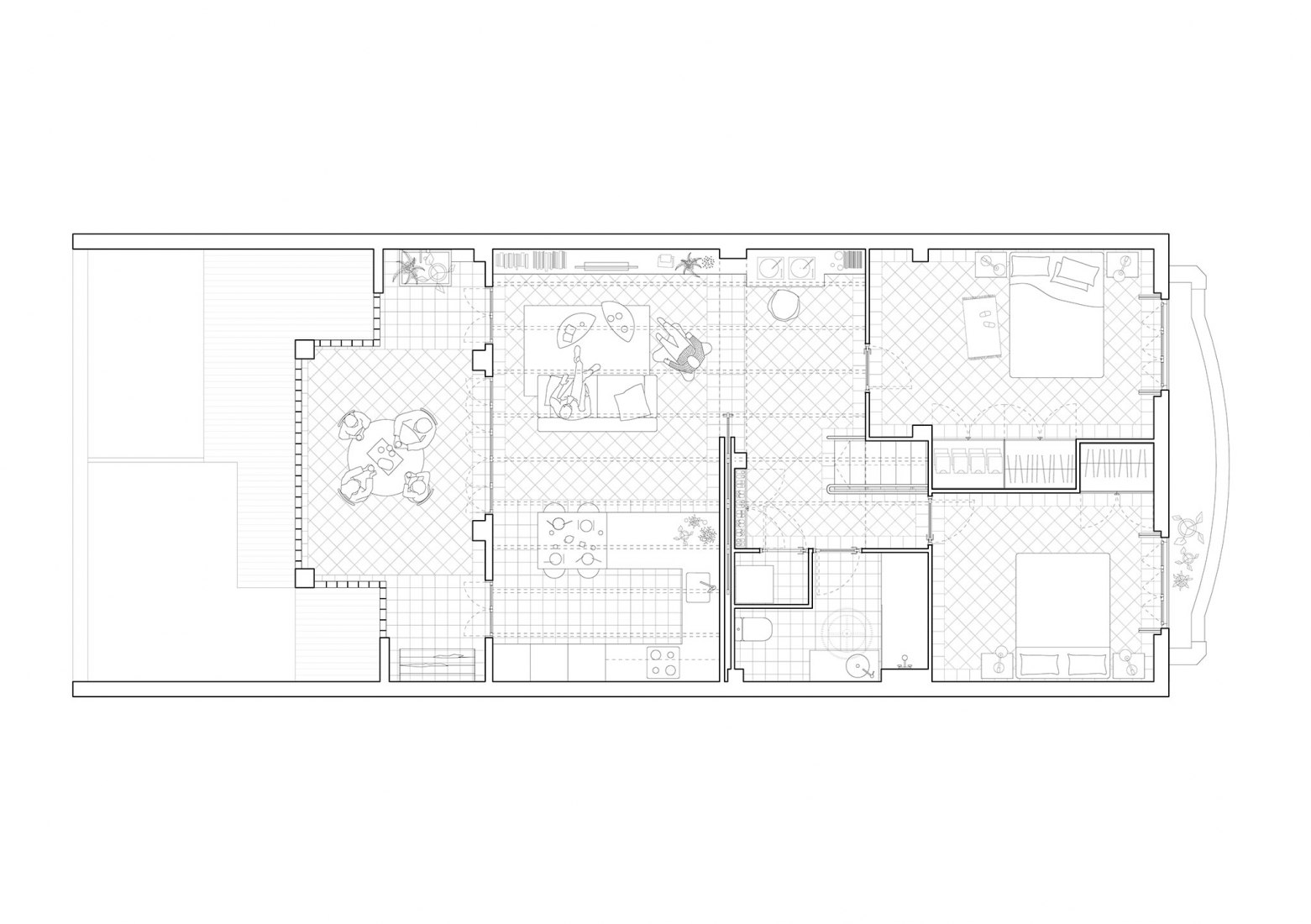Planta de proyecto. Casa Lurbe por Abalosllopis + Jordi Marset.