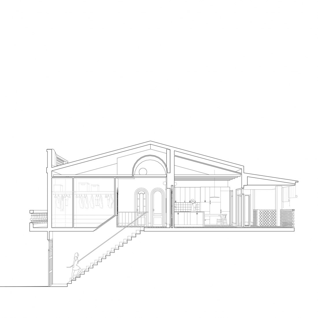 Sección. Casa Lurbe por Abalosllopis + Jordi Marset.