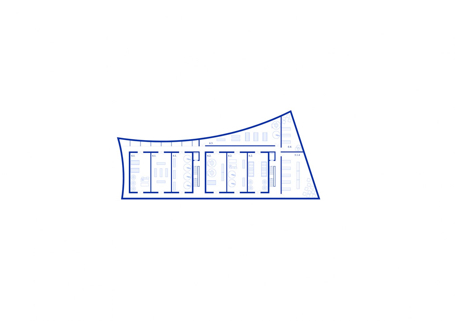 Planta sótano. Archivo Histórico Provincial de Burgos por ABLM Arquitectos + ATELIER 62.