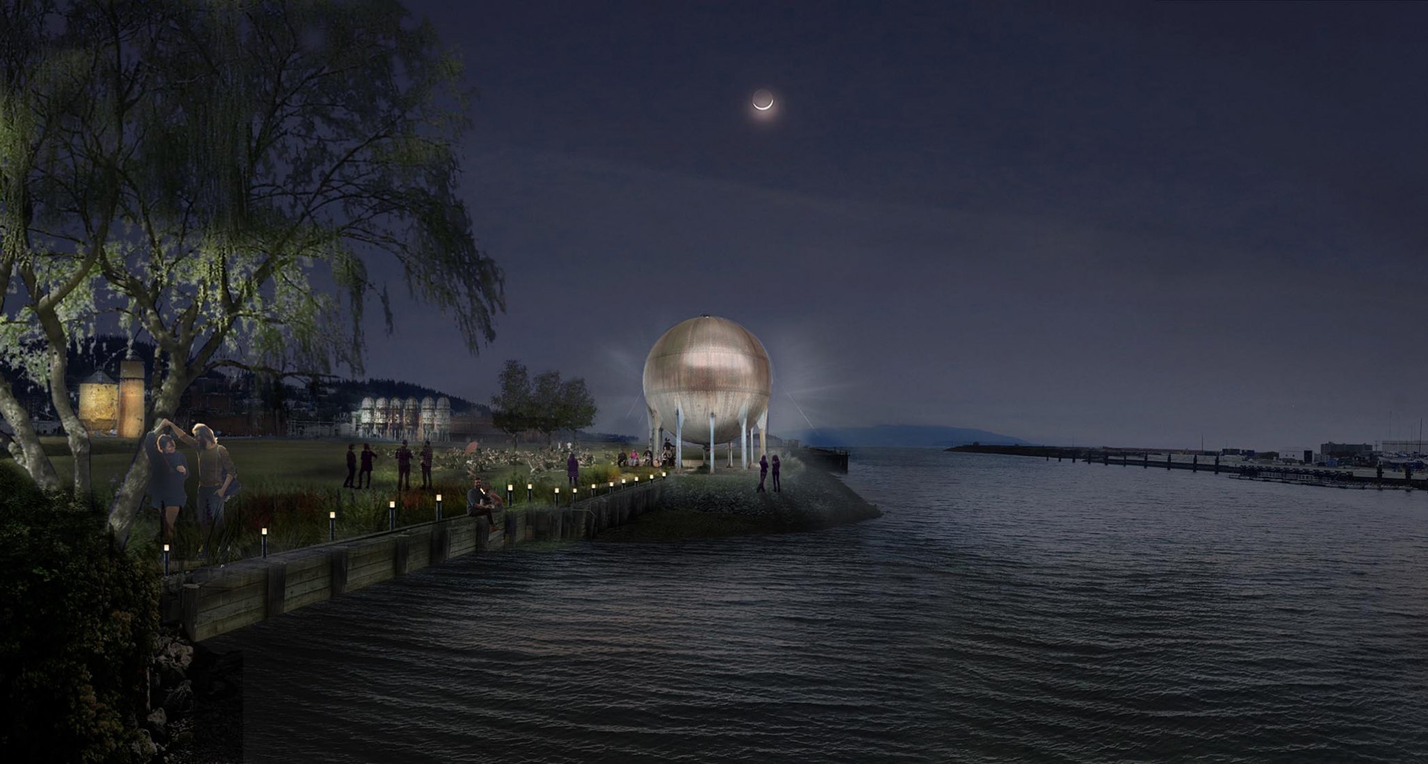Rendering. “Waypoint” at Waypoint Park by Mutuus Studio.