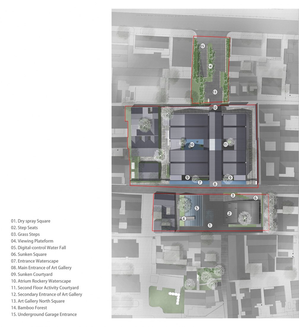 Site plan. Xu Wei Art Museum and Qingteng Square by ACRC.