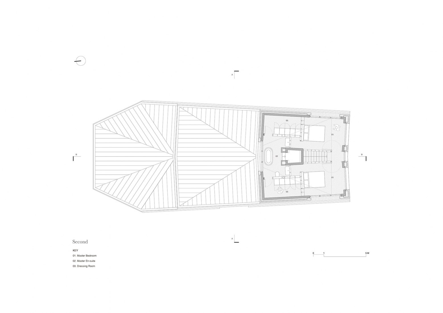 Second floor Plan. Nithurst Farm by Adam Richards Architects