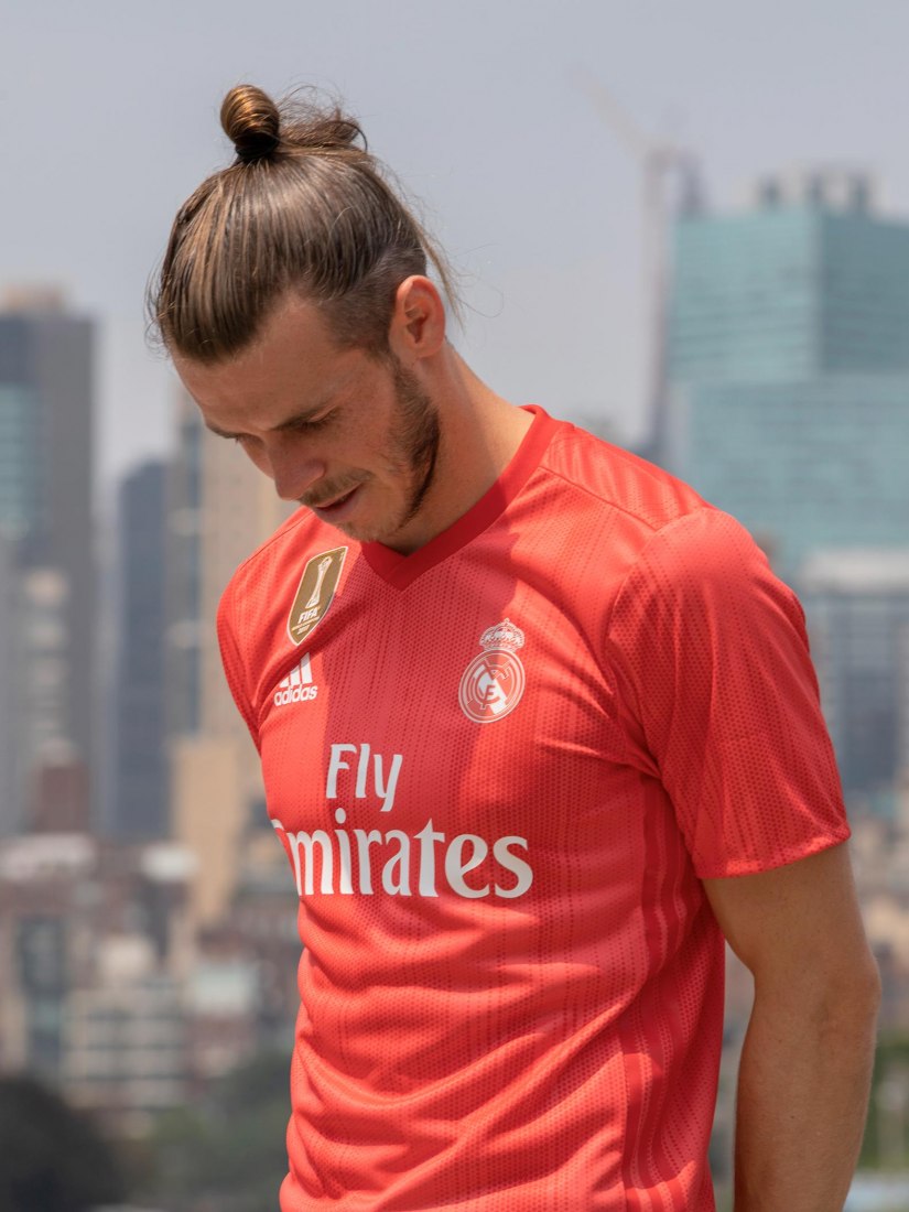 Gareth Bale. Camiseta del Real Madrid por Adiddas + Parley. Imagen cortesía de Adidas