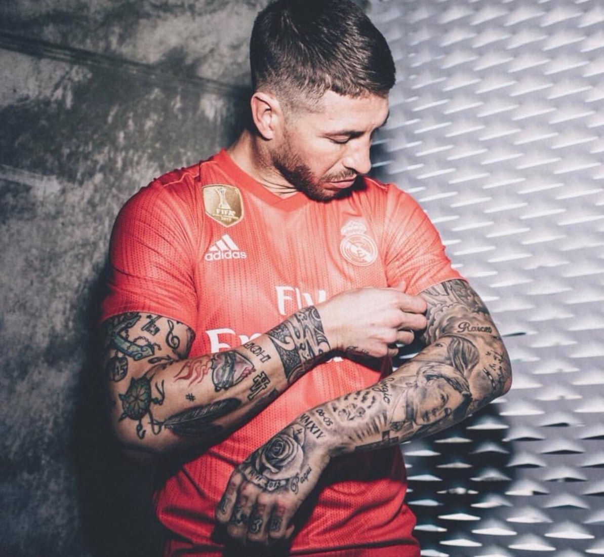 Sergio Ramos. Camiseta del Real Madrid por Adiddas + Parley. Imagen cortesía de Adidas