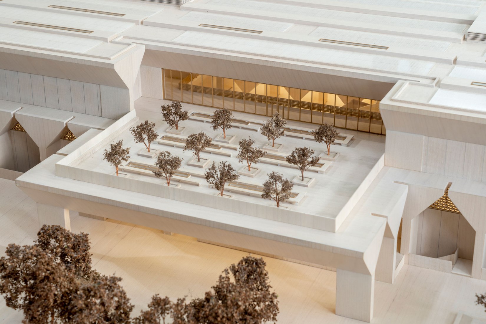 Architectural model of the new KNMA New Delhi. Photograph by Timothy Casten. Image Courtesy of Adjaye Associates and KNMA