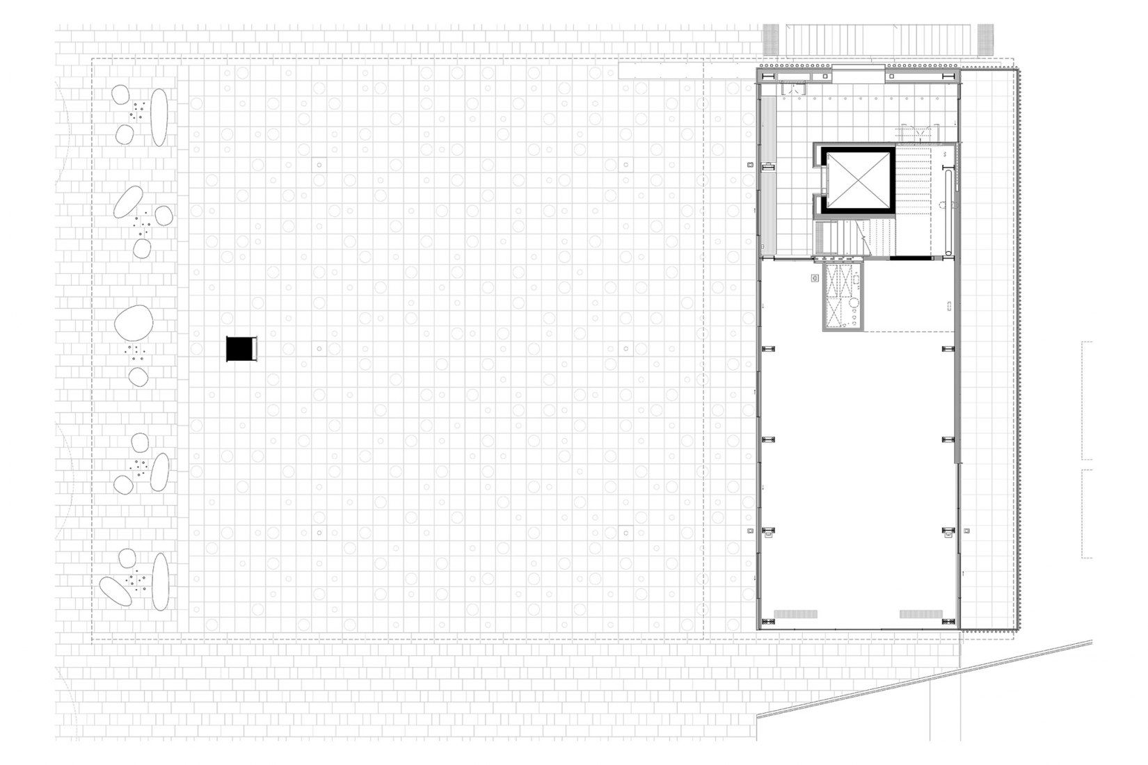 Ground floor plan. George Street Plaza & Community Building by Adjaye Associates.