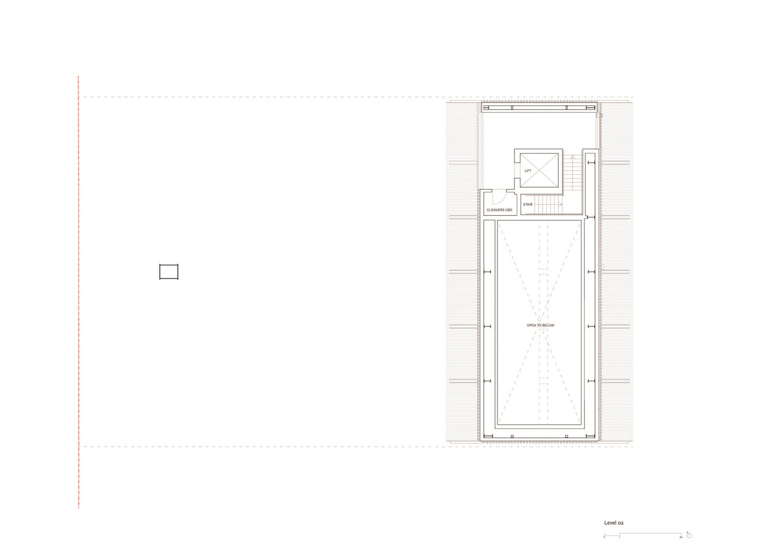 Second floor plan. George Street Plaza & Community Building by Adjaye Associates.