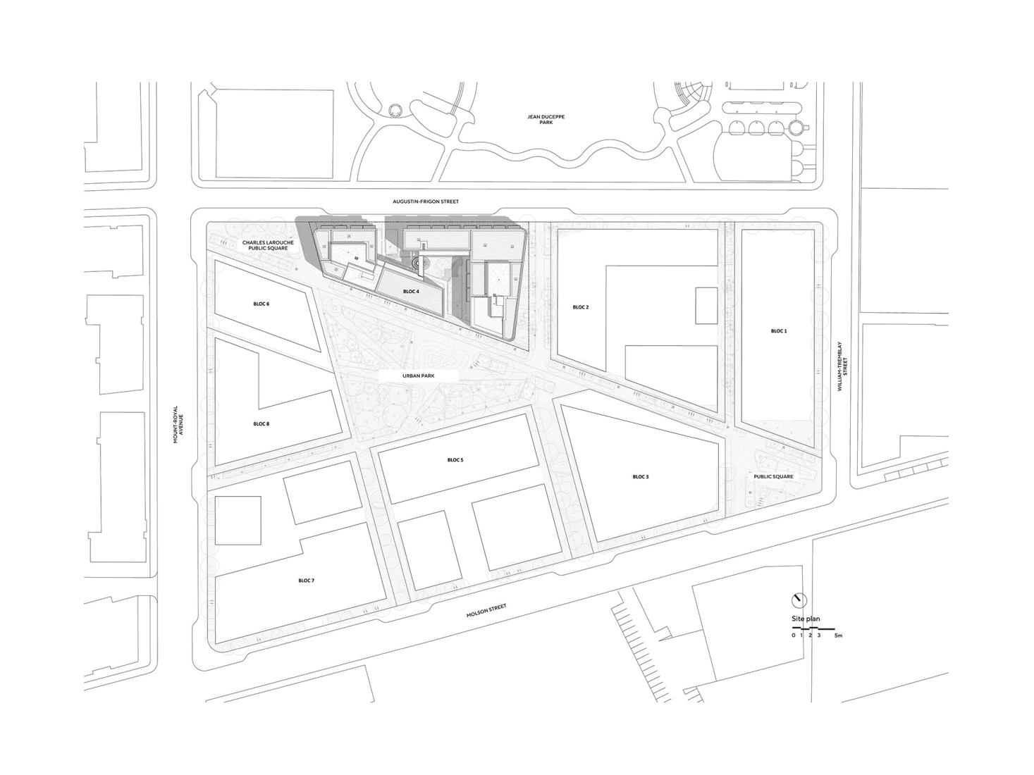 Site plan. Cité Angus II by Ædifica.