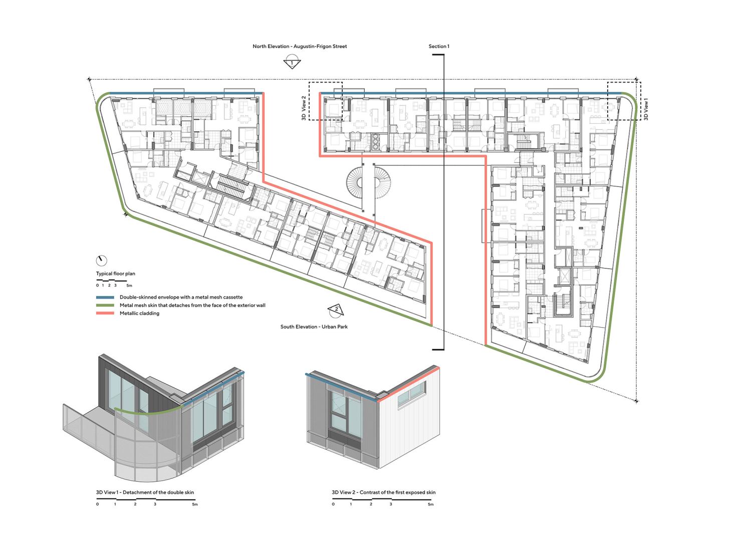 Typical floor plan. Cité Angus II by Ædifica.