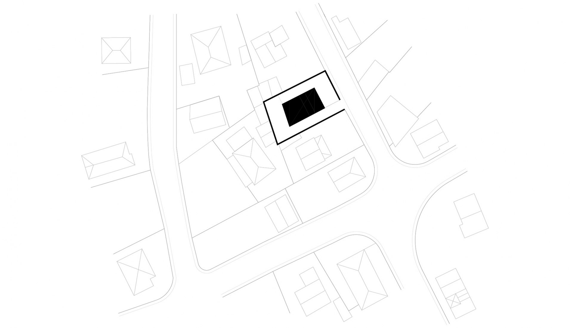 Site plan. House on a brick base by Ágora arquitectura.