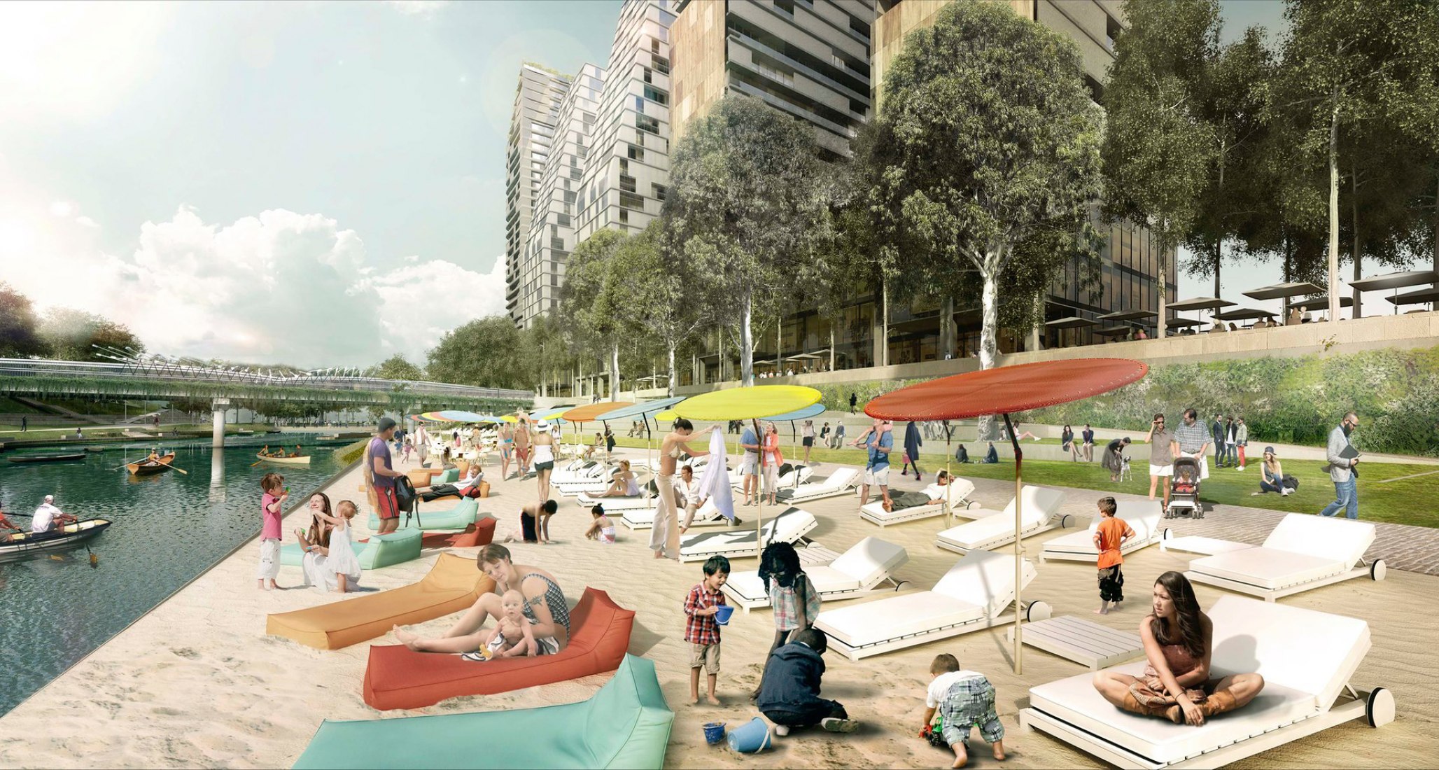 Plan para el río de la ciudad de Parramatta por McGregor Coxall, Western Sydney, New South Wales. Fotografía © Andrew Krucko/McGregor Coxall