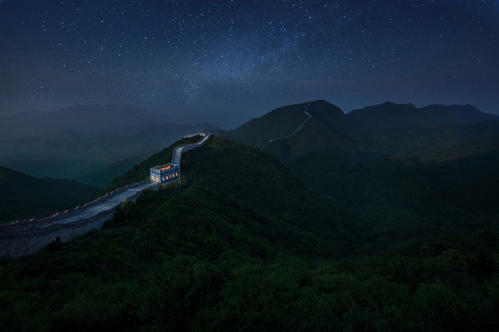 A Night on the Great Wall of China, Courtesy of Airbnb. Image courtesy of Airbnb