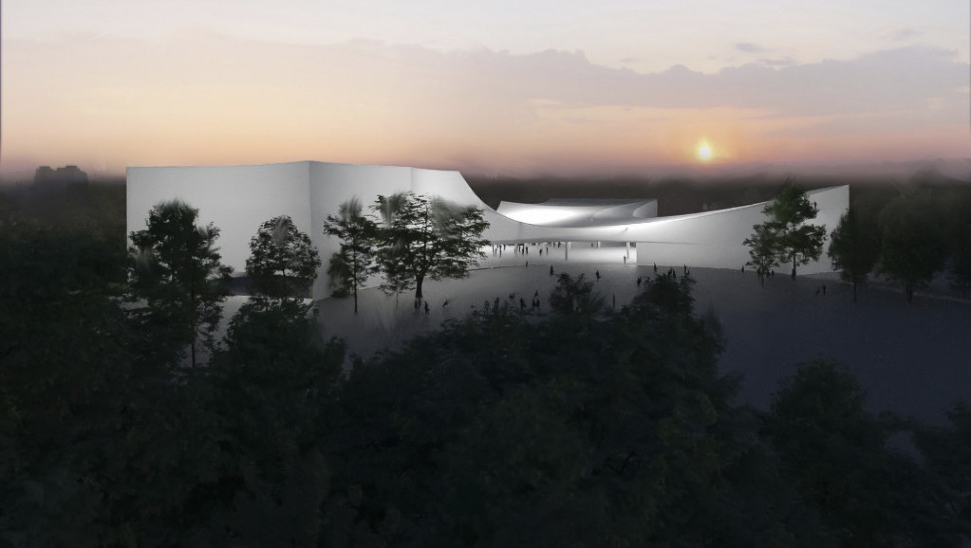 Rendering. Belgrade Philharmonic Concert Hall by AL_A and team