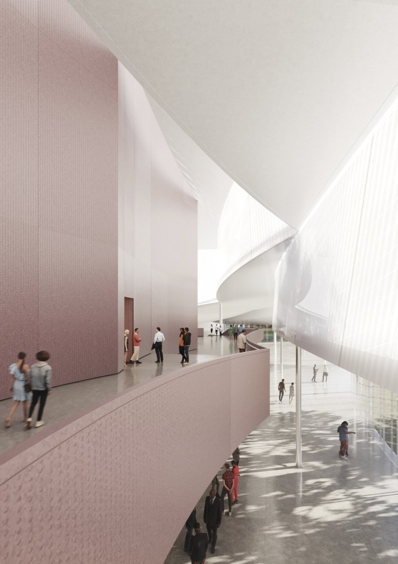 Rendering. Belgrade Philharmonic Concert Hall by AL_A and team