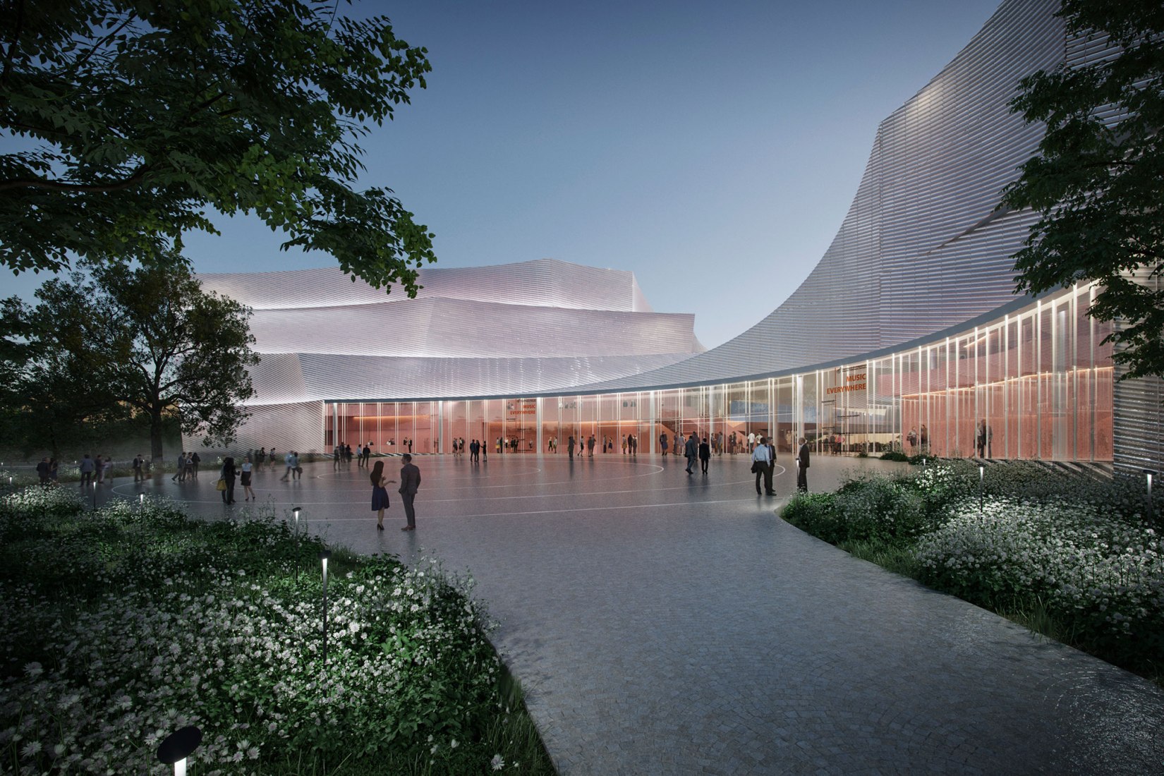 Rendering. Belgrade Philharmonic Concert Hall by AL_A and team