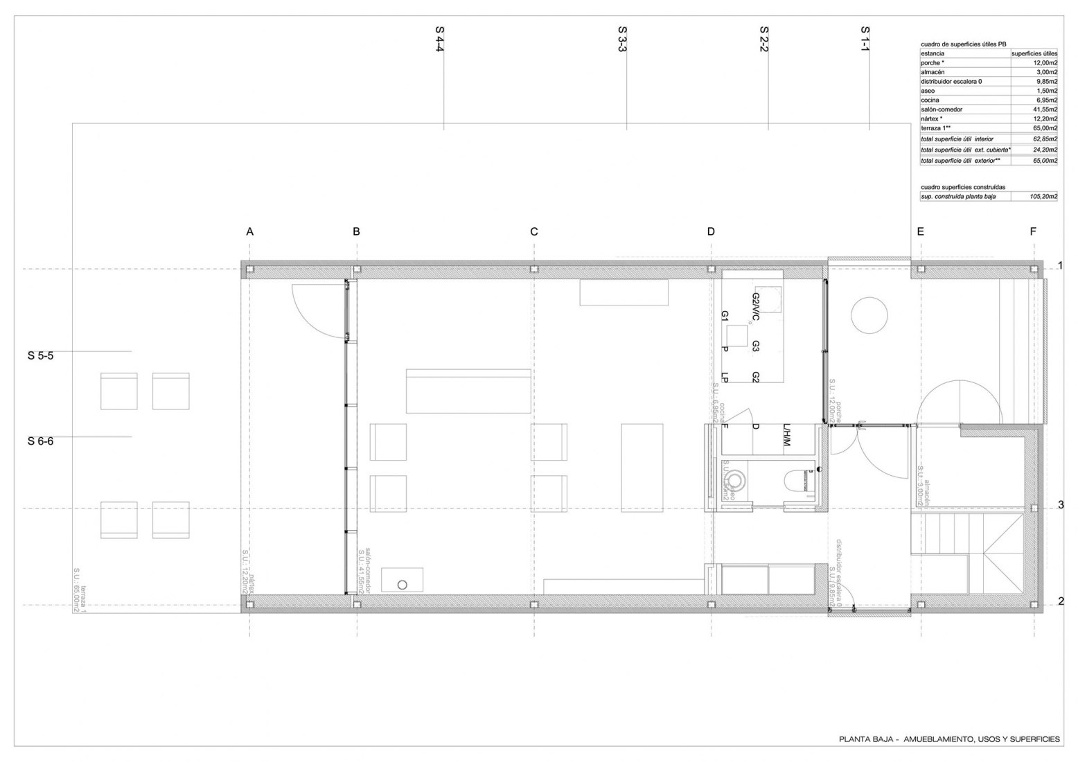 Ground floor plan. Granero House by Alberich-Rodríguez Arquitectos. 