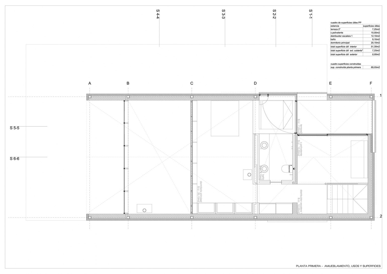 First floor plan. Granero House by Alberich-Rodríguez Arquitectos. 