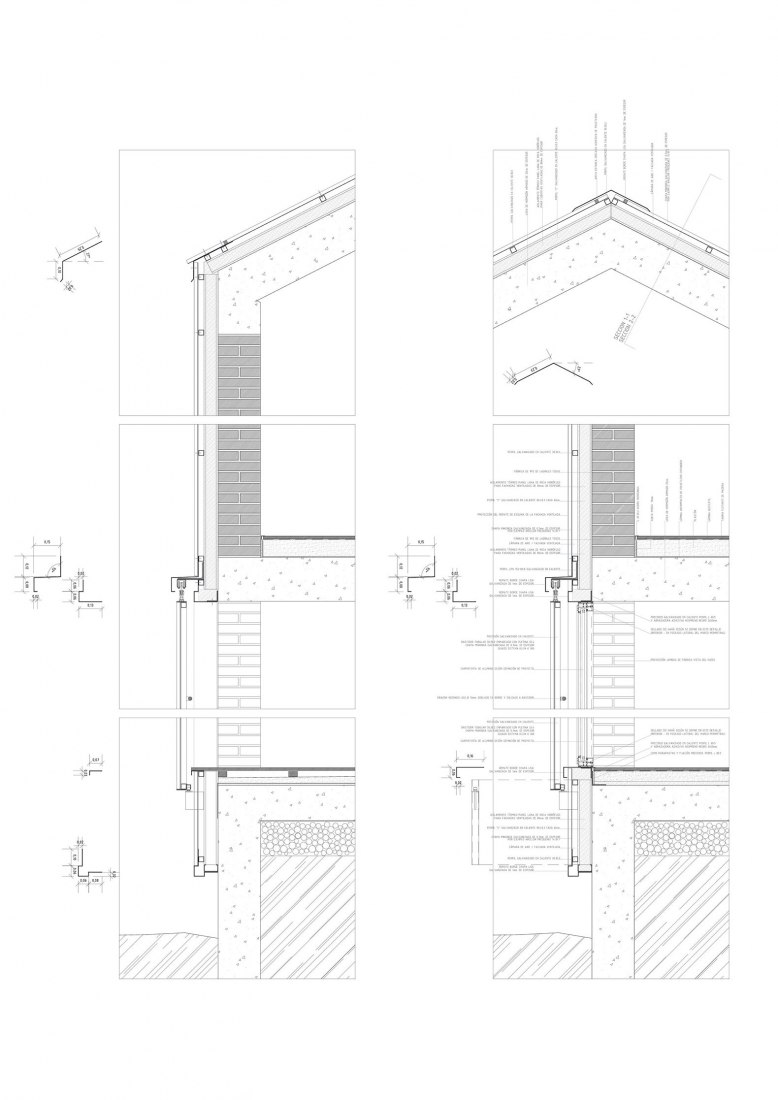 Constructive section. Granero House by Alberich-Rodríguez Arquitectos. 