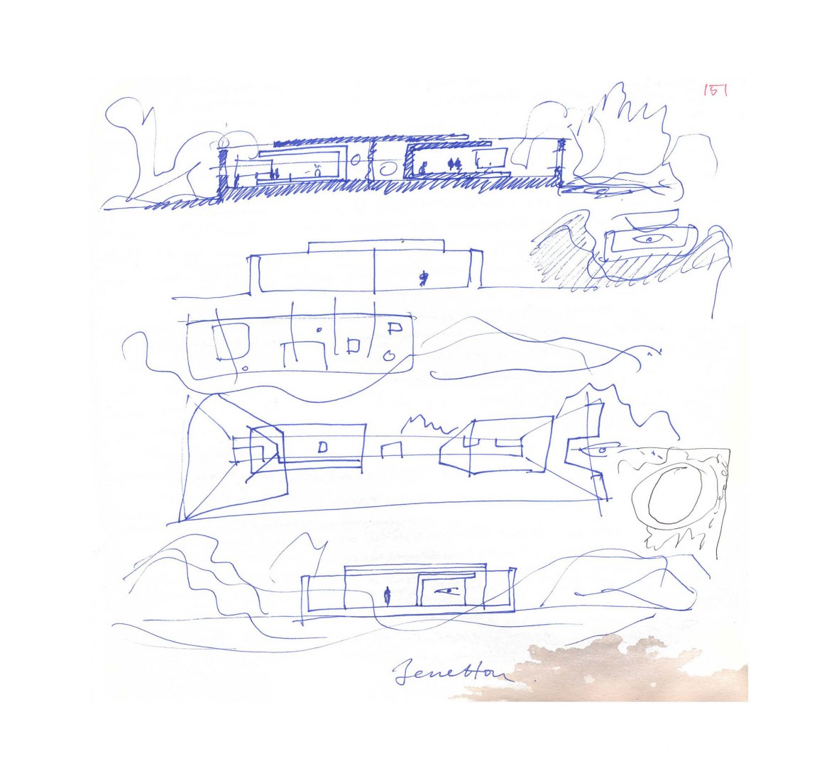 Boceto. Guardería de Benetton por Alberto Campo Baeza