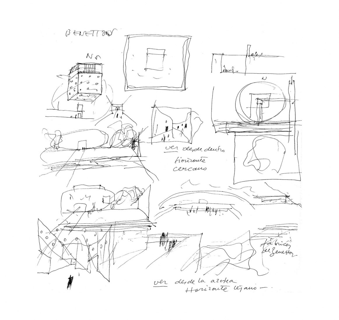 Boceto. Guardería de Benetton por Alberto Campo Baeza