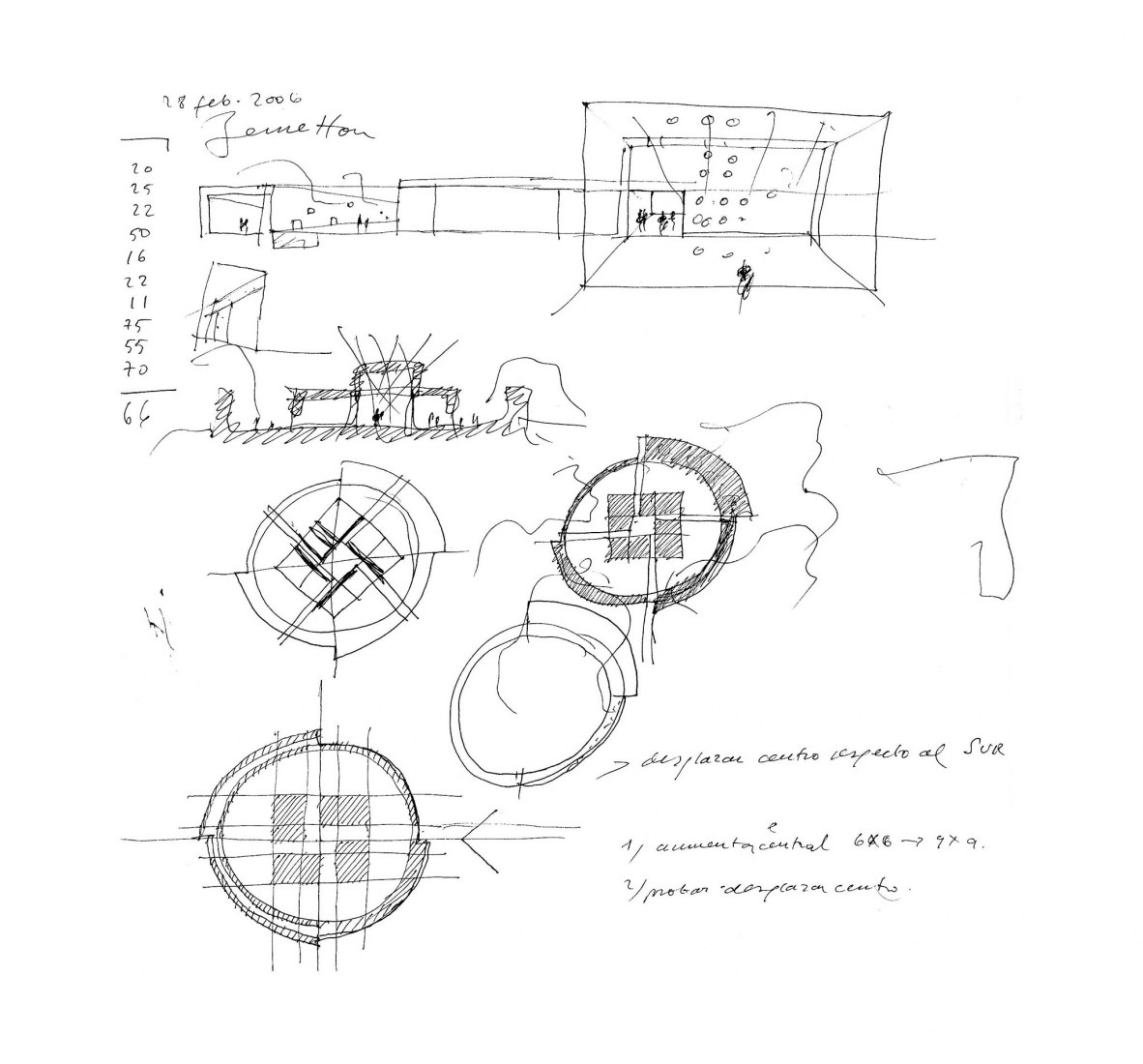 Boceto. Guardería de Benetton por Alberto Campo Baeza