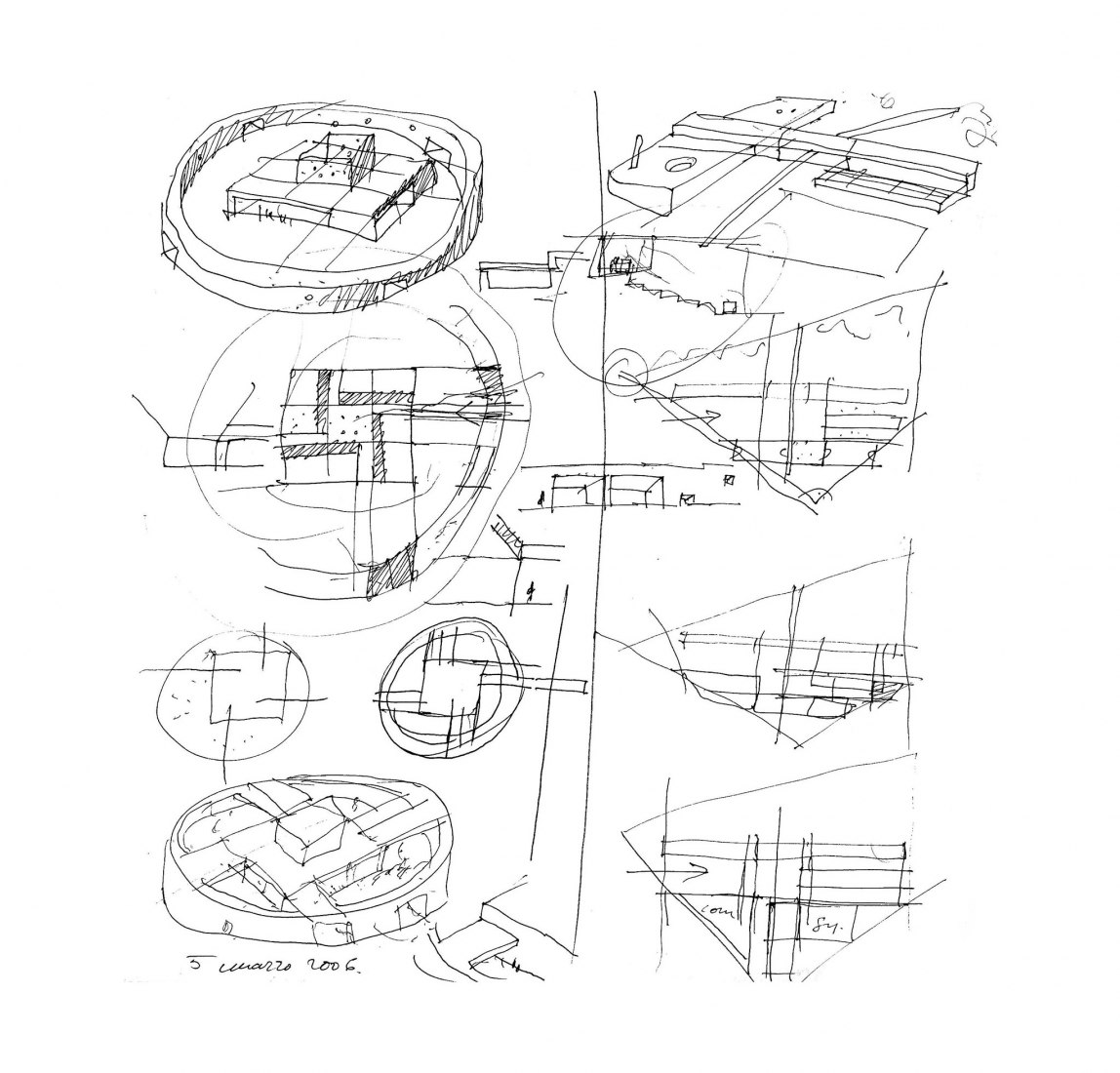 Boceto. Guardería de Benetton por Alberto Campo Baeza