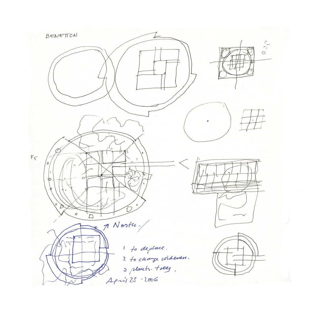 Boceto. Guardería de Benetton por Alberto Campo Baeza