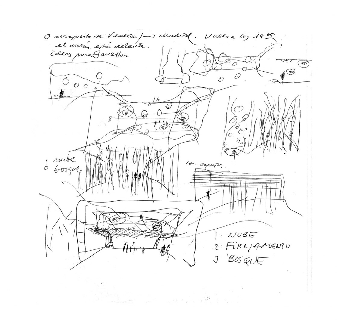 Boceto. Guardería de Benetton por Alberto Campo Baeza