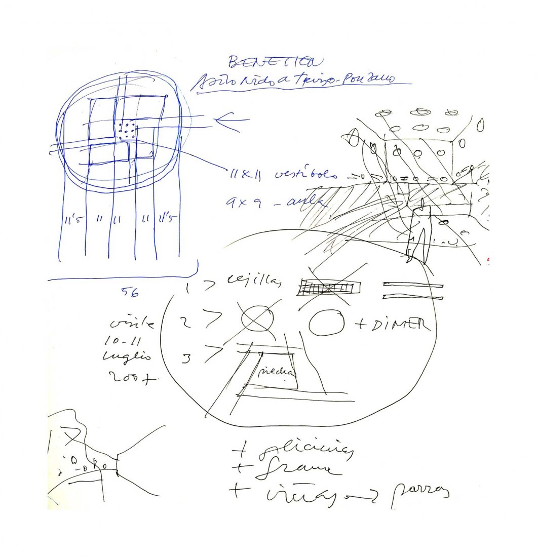 Boceto. Guardería de Benetton por Alberto Campo Baeza