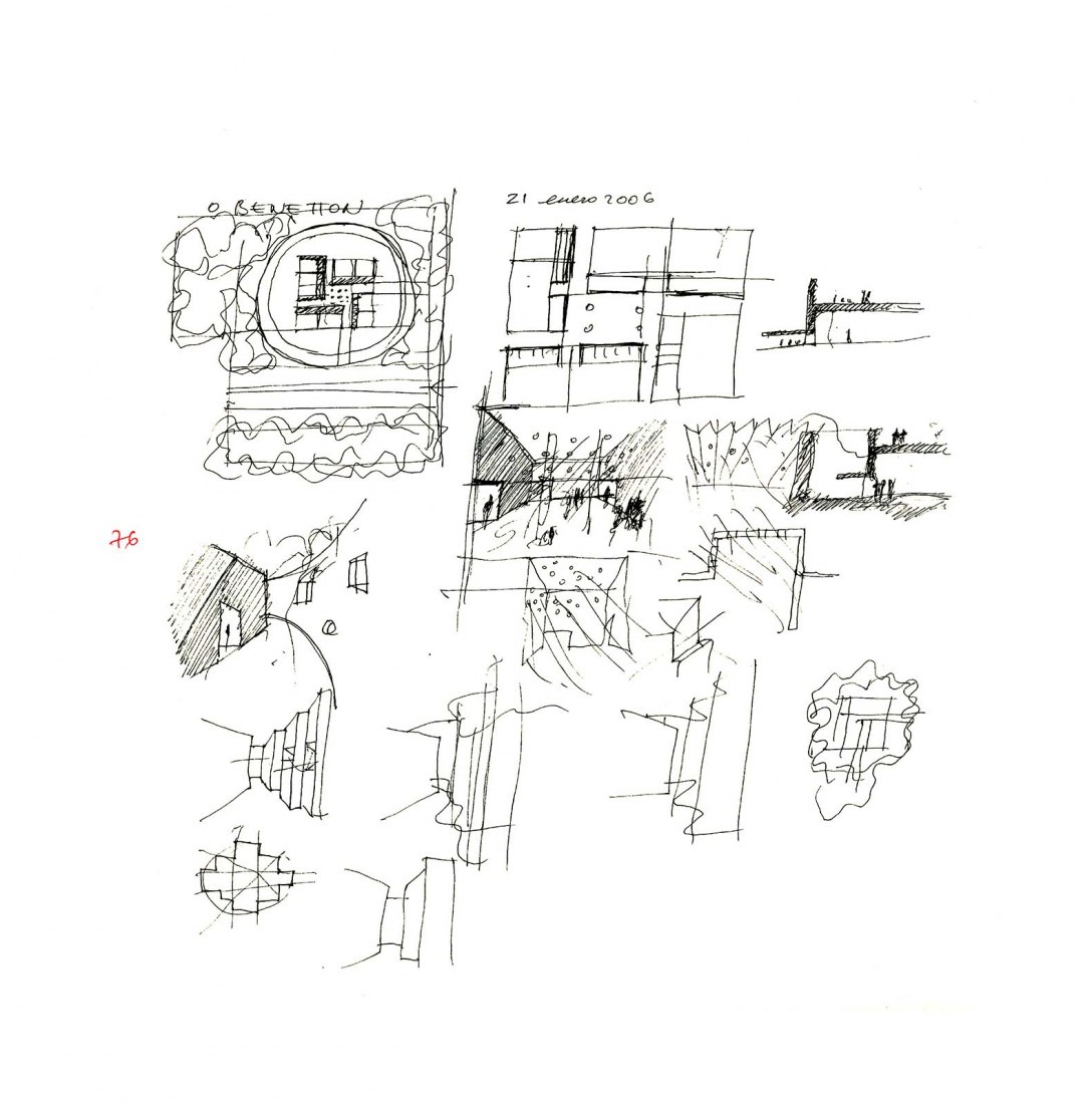 Boceto. Guardería de Benetton por Alberto Campo Baeza