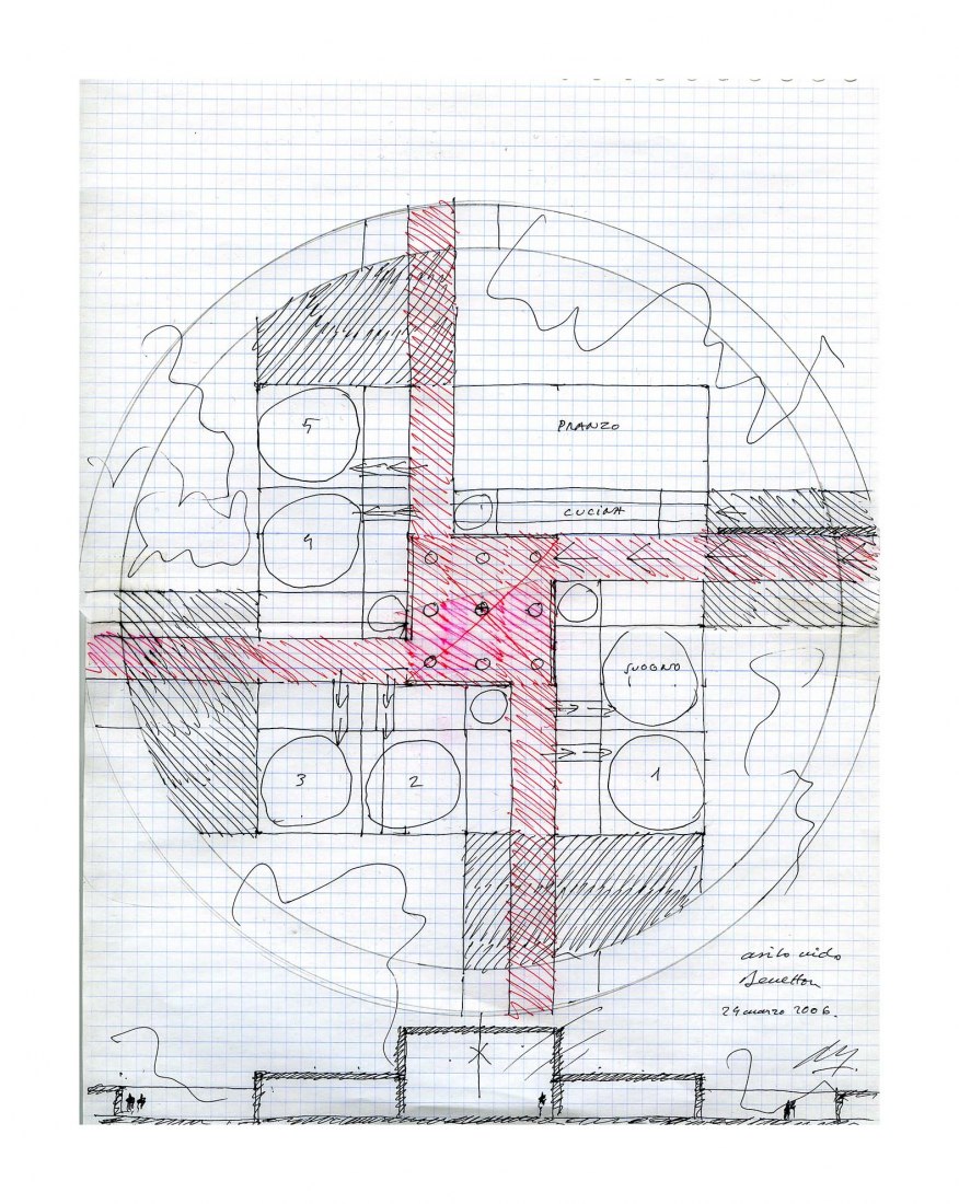 Boceto. Guardería de Benetton por Alberto Campo Baeza