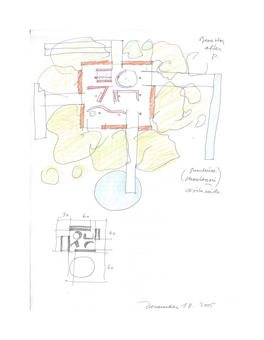 Boceto. Guardería de Benetton por Alberto Campo Baeza