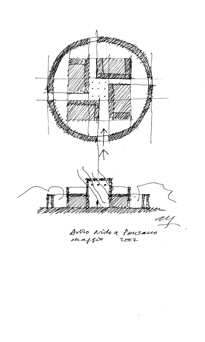 Boceto. Guardería de Benetton por Alberto Campo Baeza