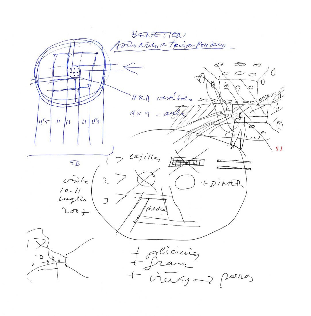 Boceto. Guardería de Benetton por Alberto Campo Baeza