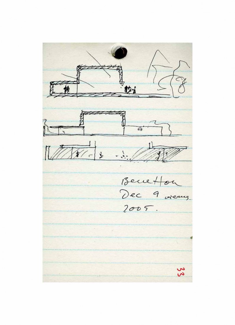 Boceto. Guardería de Benetton por Alberto Campo Baeza