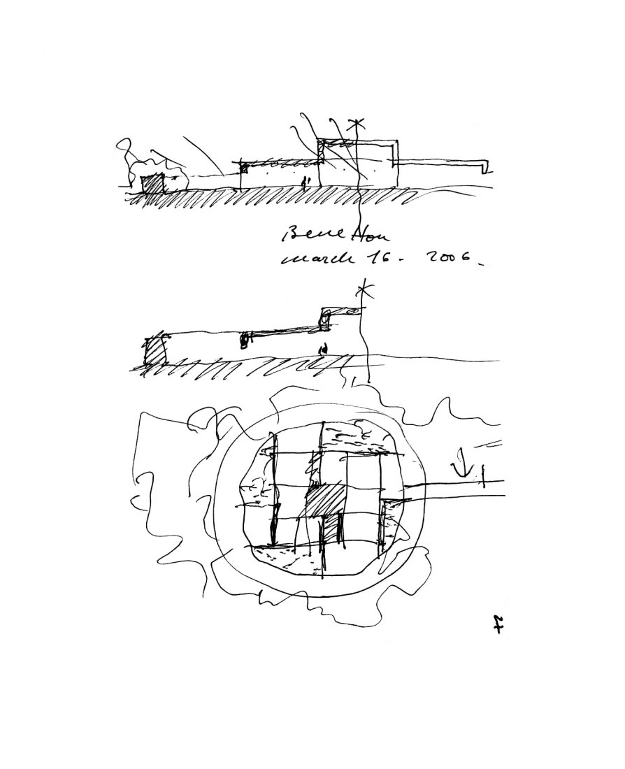 Boceto. Guardería de Benetton por Alberto Campo Baeza