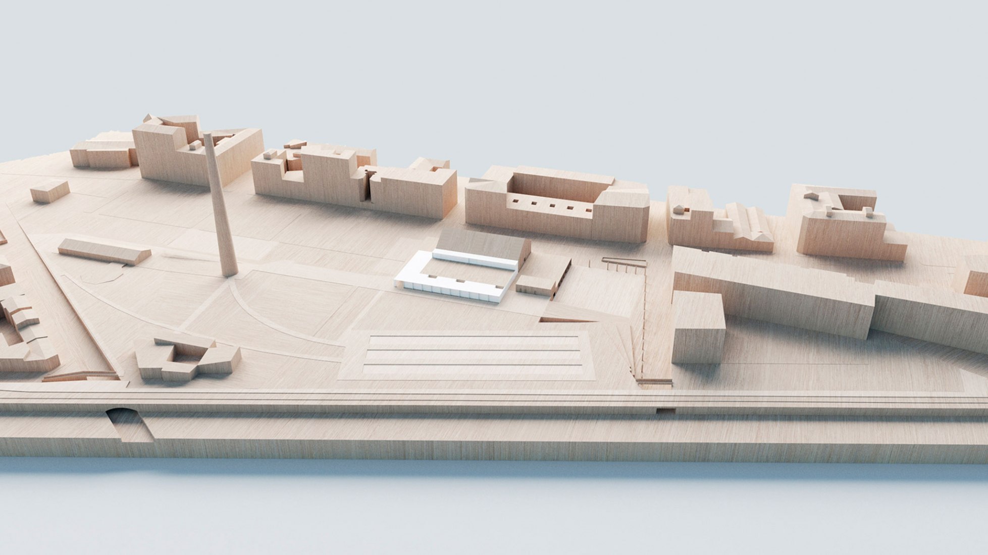 Model. Renovation of the Pulp Warehouse by alcolea+tárrago. 