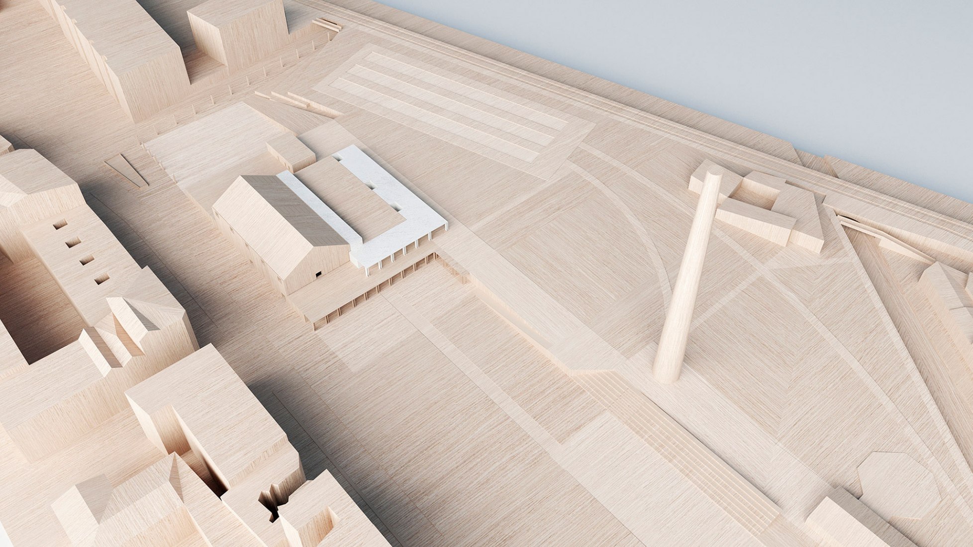 Model. Renovation of the Pulp Warehouse by alcolea+tárrago. 