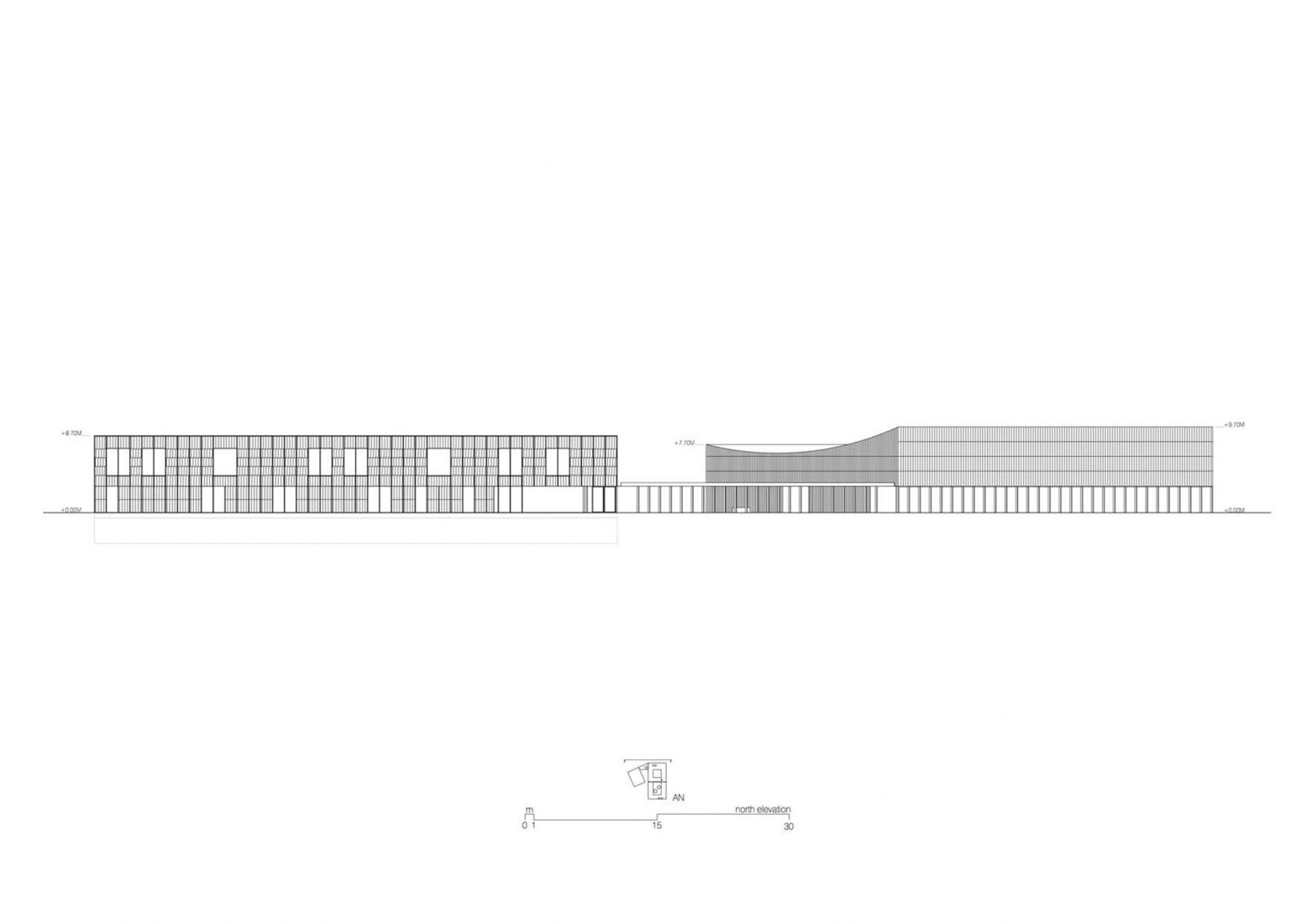 Façade. Headquarters and Auditorium for the University of Málaga by alcolea+tárrago / Roberto Ercilla.