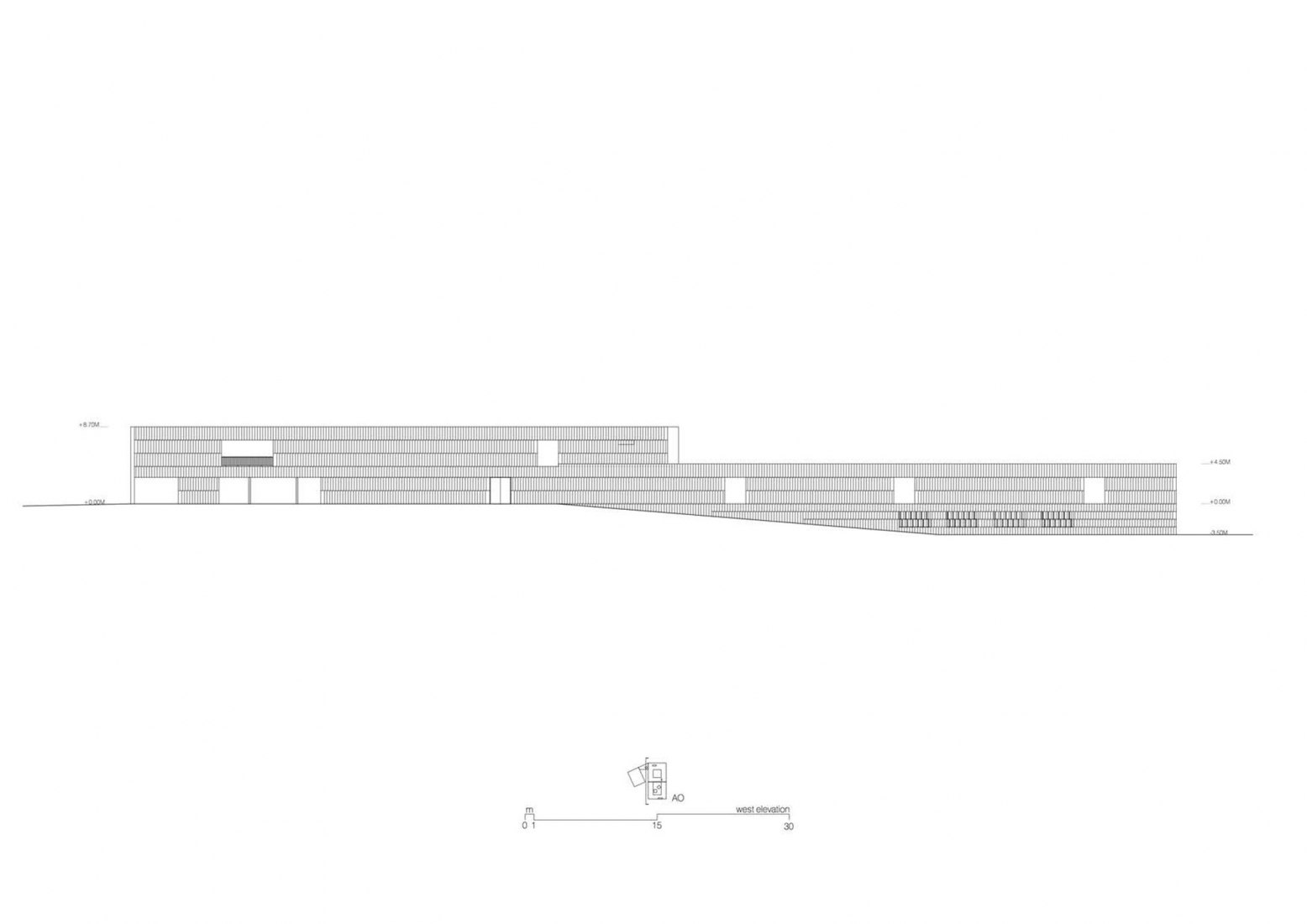 Façade. Headquarters and Auditorium for the University of Málaga by alcolea+tárrago / Roberto Ercilla.