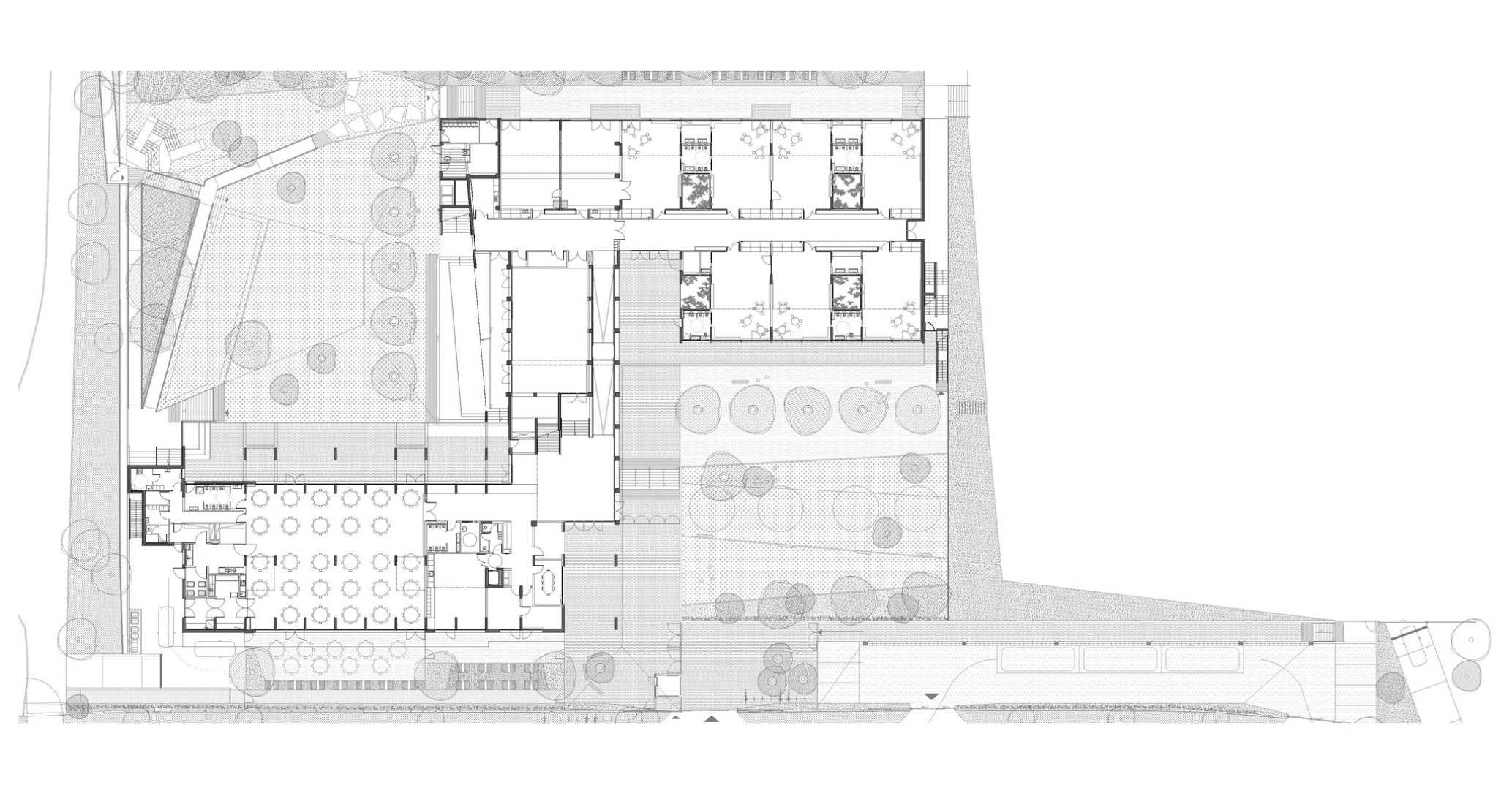 New first-cycle nursery school and outdoor spaces of the French Lyceum by Ale Estudio and b-ground arquitectura.