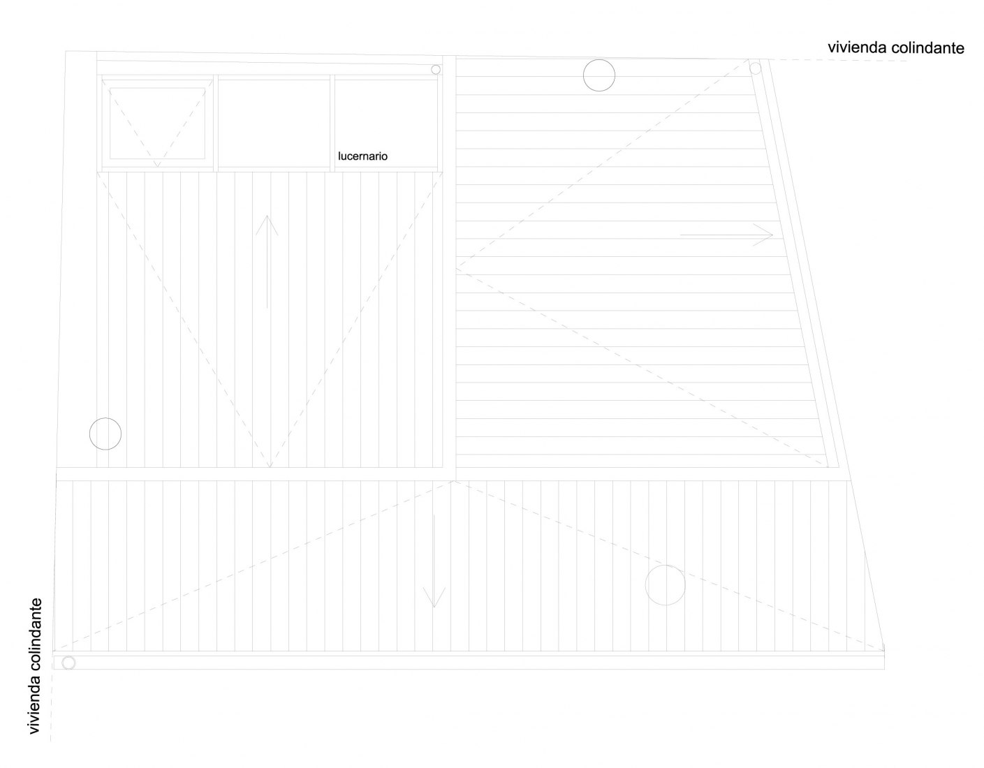 Planta de cubiertas. Rehabilitación vivienda unifamiliar por Alegría Zorrilla Miras y Berta González Salinero.