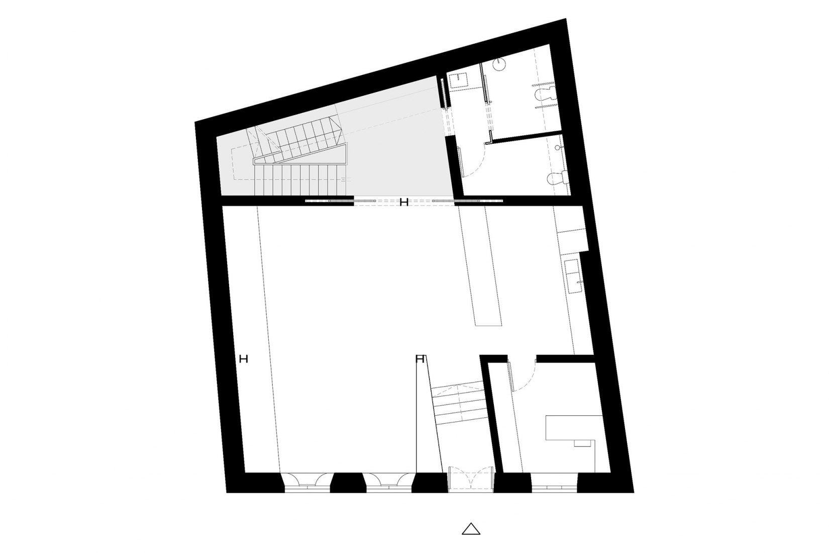 Ground floor plan. House of the "diablos locos" by Alejandro Beautell.