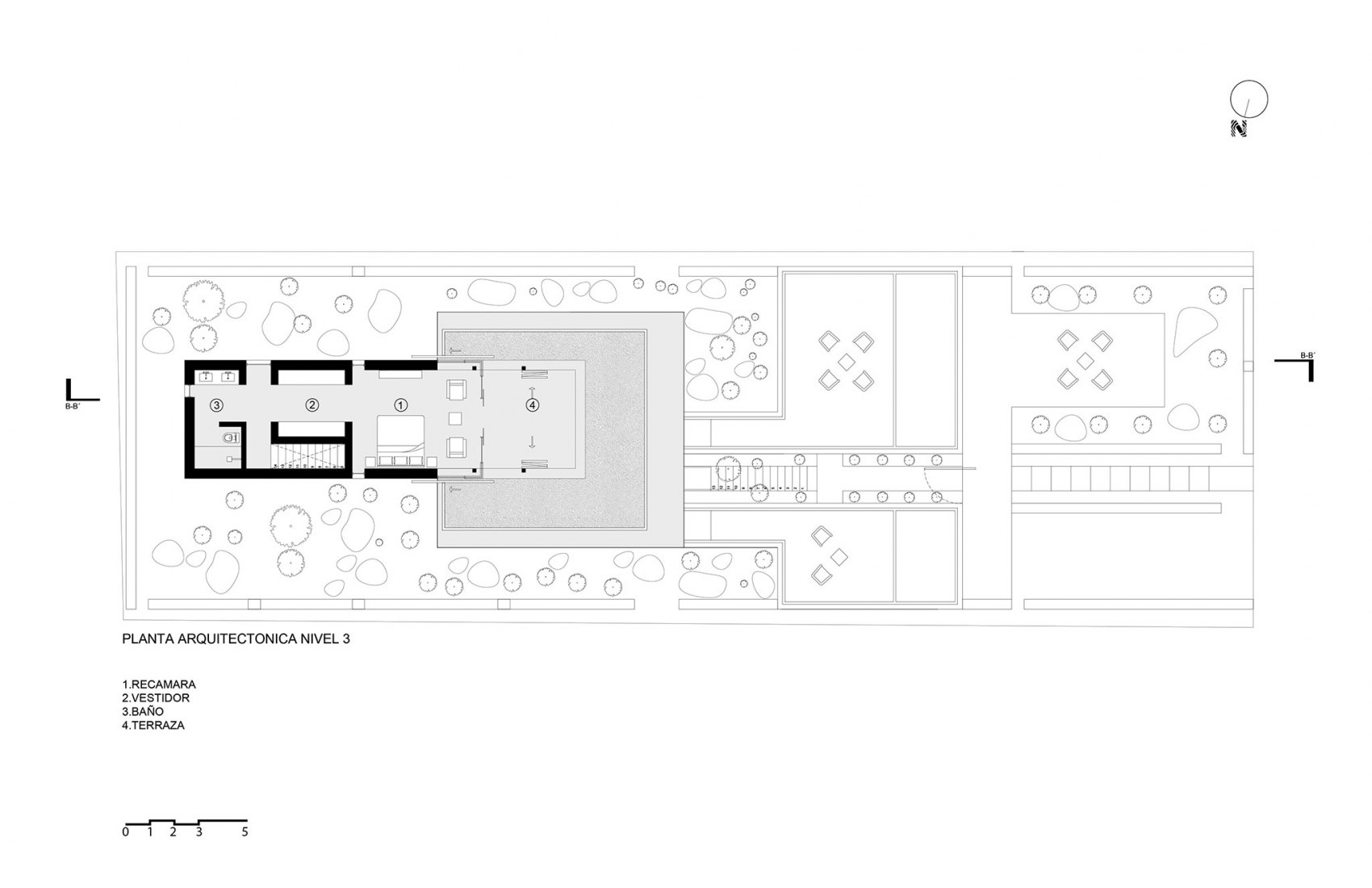 Plan third level. Casa Martha by Alfredo Navarro Tiznado.