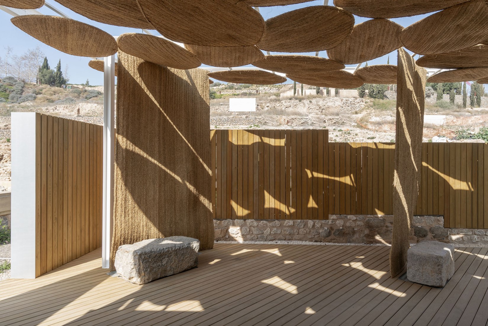 Exit Pavilion of the Archaeological Park of El Molinete by Amann-Cánovas-Maruri. Photograph by Luis Asín