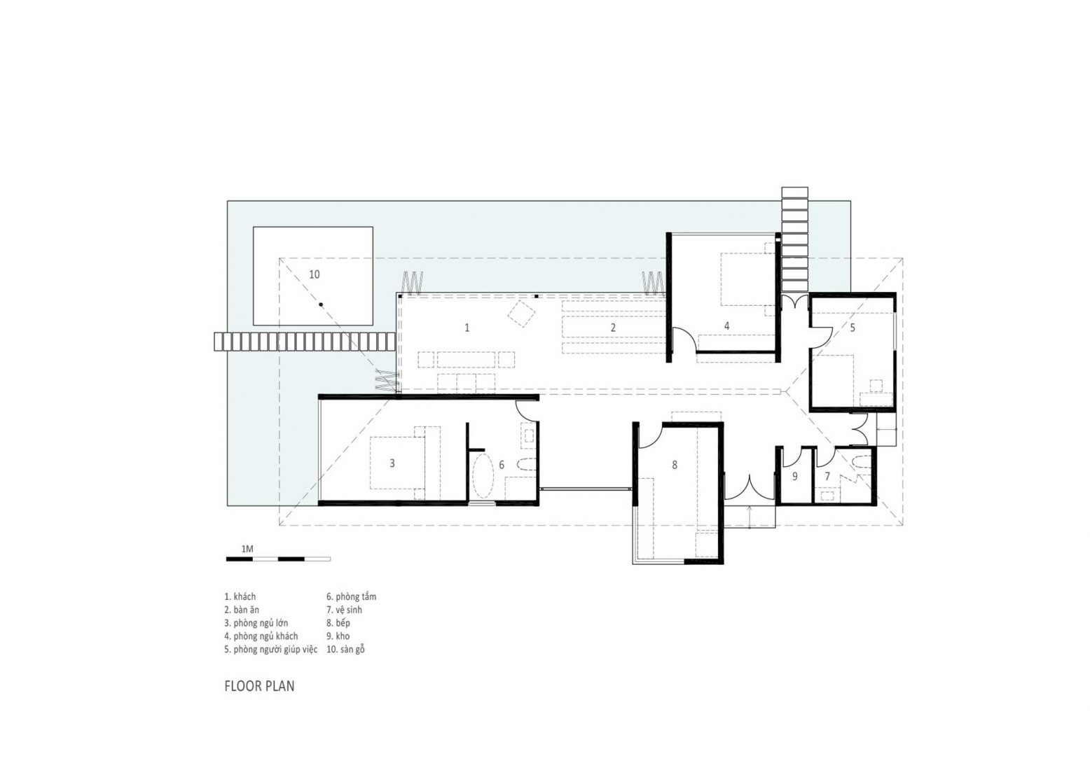Ground floor plan. AM House by AmDesign Architects, Time Architects and CTA|Creative Architects