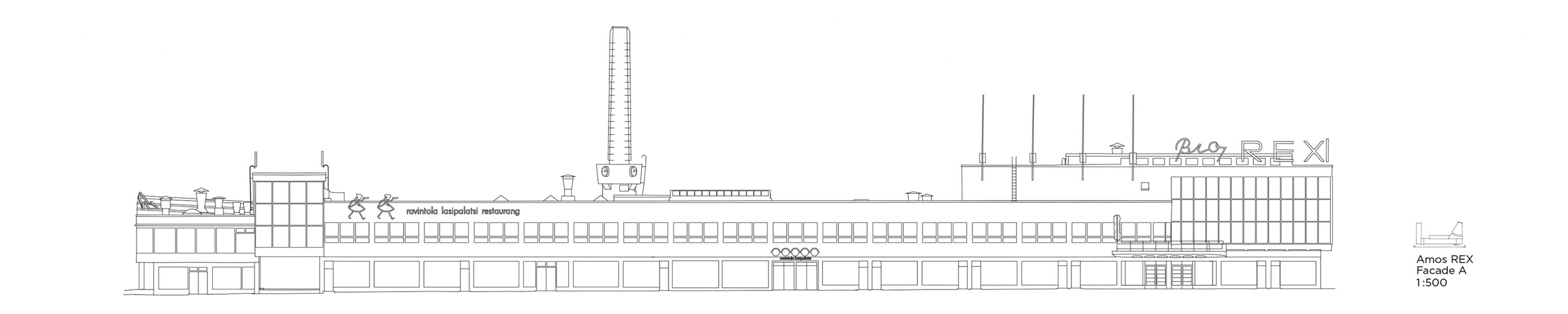 Elevation a1. Amos Rex by JKMM Architects.