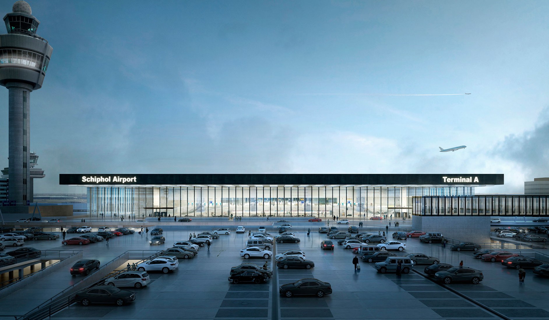 Visualización. Nueva terminal del Aeropuerto de Schiphol Amsterdam. Image © Filippo Bolognese