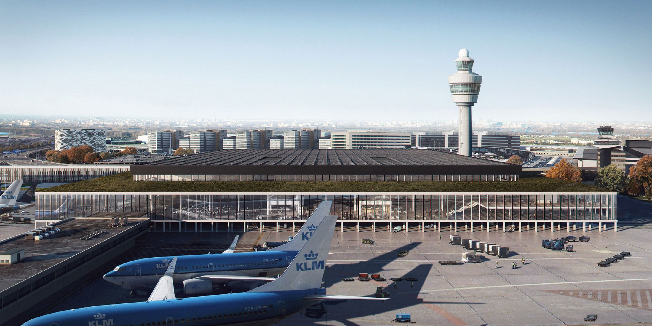 Visualización. Nueva terminal del Aeropuerto de Schiphol Amsterdam. Image © Filippo Bolognese