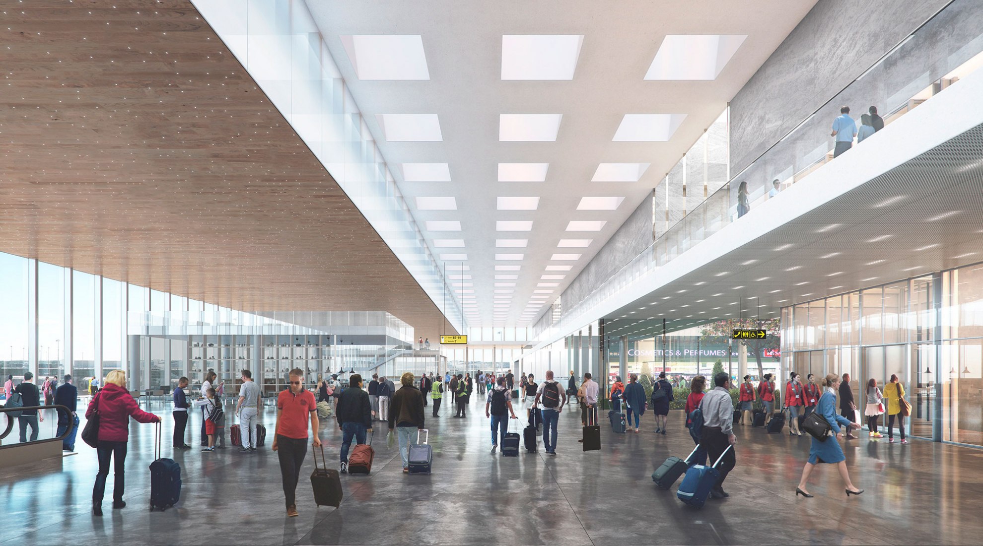 Visualización. Nueva terminal del Aeropuerto de Schiphol Amsterdam. Image © Beauty & The Bit